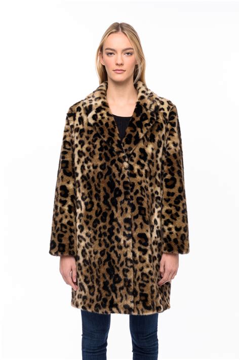 faux leopard coat on sale